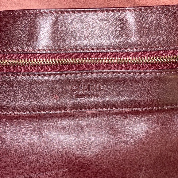 Celine Horizontal Cabas Tote Bag- Burgundy - Picture 7 of 9